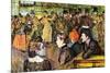 At The Moulin De La Gallette-Henri de Toulouse-Lautrec-Mounted Art Print