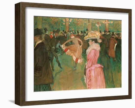 At the Moulin Rouge: The Dance, 1890-Henri de Toulouse-Lautrec-Framed Giclee Print
