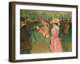 At the Moulin Rouge: The Dance, 1890-Henri de Toulouse-Lautrec-Framed Giclee Print