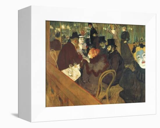 At the Moulin Rouge-Henri de Toulouse-Lautrec-Framed Stretched Canvas