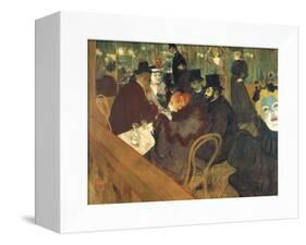 At the Moulin Rouge-Henri de Toulouse-Lautrec-Framed Stretched Canvas