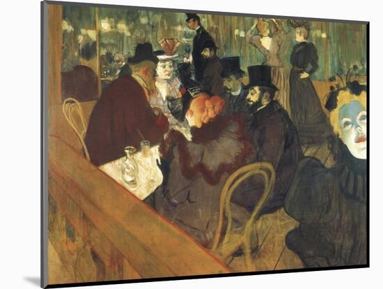 At the Moulin Rouge-Henri de Toulouse-Lautrec-Mounted Art Print