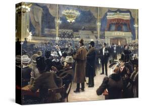 At the Music Hall in the Cirkus Bygningen, Jernbaneegade, Copenhagen, 1891-Paul Gustav Fischer-Stretched Canvas