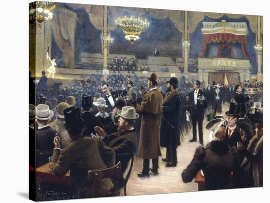 At the Music Hall in the Cirkus Bygningen, Jernbaneegade, Copenhagen, 1891-Paul Gustav Fischer-Stretched Canvas