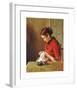 At the Needlework-Michael Ancher-Framed Premium Giclee Print