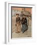 At the Nevsky Prospekt in Petrograd, 1914-1917-Mikhail Abramovich Balunin-Framed Giclee Print