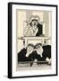 At the Old Bailey: Lord Darling, Sir Herbert Austin and Richard Muir-Powys Evans-Framed Art Print