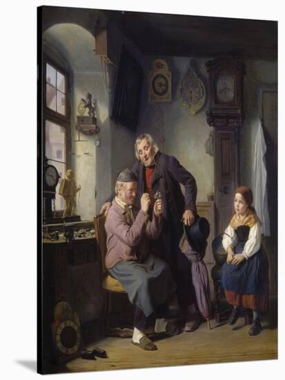 At the Old Shoemaker, 1860-Hanno Rhomberg-Stretched Canvas