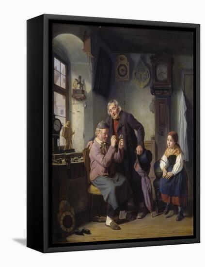 At the Old Shoemaker, 1860-Hanno Rhomberg-Framed Stretched Canvas