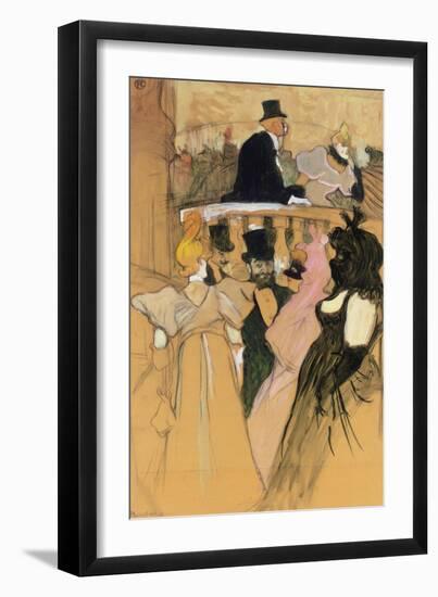 At the Opera Ball (Au bal de l'opera). 1893-Henri de Toulouse-Lautrec-Framed Giclee Print