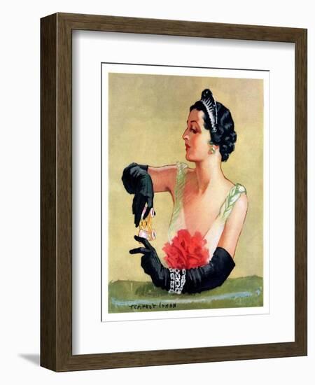 "At the Opera,"December 9, 1933-Tempest Inman-Framed Giclee Print