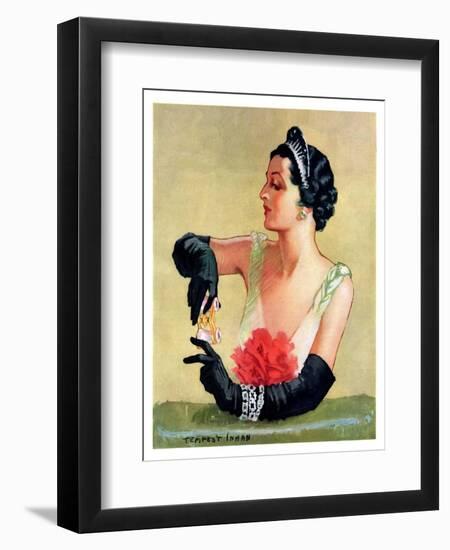 "At the Opera,"December 9, 1933-Tempest Inman-Framed Giclee Print