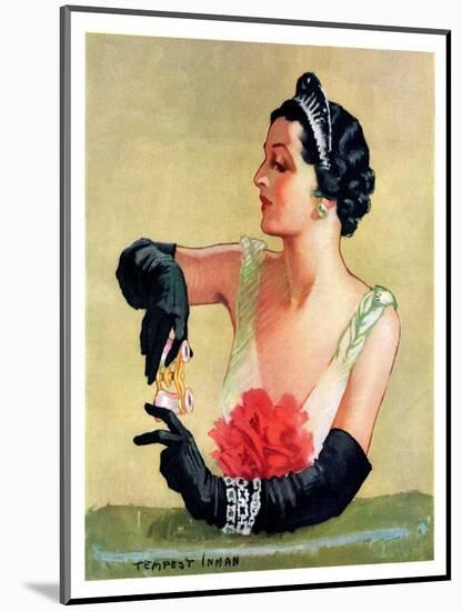 "At the Opera,"December 9, 1933-Tempest Inman-Mounted Giclee Print