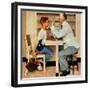 "At the Optometrist" or "Eye Doctor", May 19,1956-Norman Rockwell-Framed Giclee Print