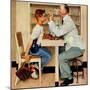 "At the Optometrist" or "Eye Doctor", May 19,1956-Norman Rockwell-Mounted Premium Giclee Print