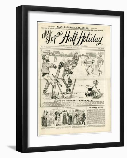 At the Oval, Ally Sloper-null-Framed Art Print