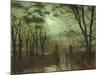 At the Park Gate-John Atkinson Grimshaw-Mounted Giclee Print