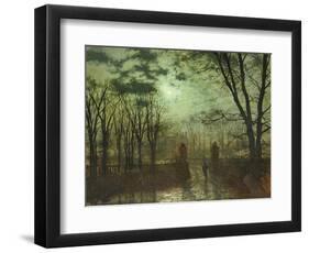 At the Park Gate-John Atkinson Grimshaw-Framed Giclee Print