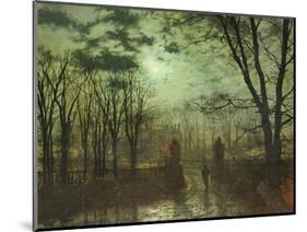 At the Park Gate-John Atkinson Grimshaw-Mounted Giclee Print