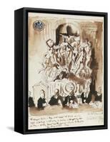 At the Peace Conference, Paris (Pen, Ink and Wash on British Delegation Paris Headed Paper)-Sir William Orpen-Framed Stretched Canvas