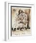 At the Peace Conference, Paris (Pen, Ink and Wash on British Delegation Paris Headed Paper)-Sir William Orpen-Framed Giclee Print