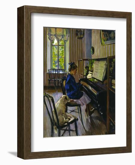 At the Piano, 1914-Sergey Vinogradov-Framed Giclee Print