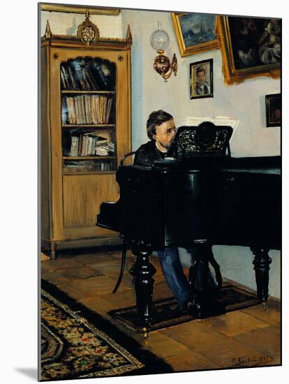 At the Piano-null-Mounted Giclee Print