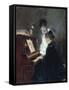 At the Piano-Luis Franco y Salinas-Framed Stretched Canvas