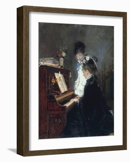 At the Piano-Luis Franco y Salinas-Framed Giclee Print