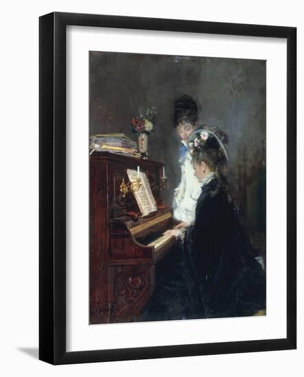 At the Piano-Luis Franco y Salinas-Framed Giclee Print