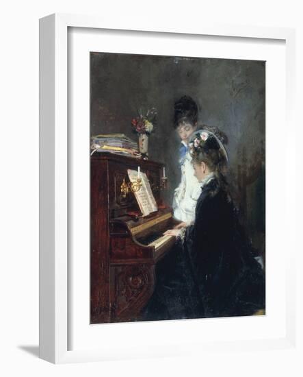 At the Piano-Luis Franco y Salinas-Framed Giclee Print