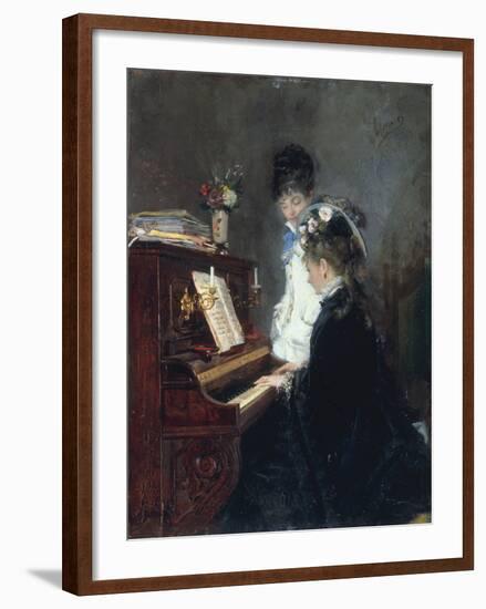 At the Piano-Luis Franco y Salinas-Framed Giclee Print