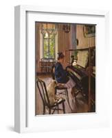 At the Piano-Sergei Arsenyevich Vinogradov-Framed Giclee Print