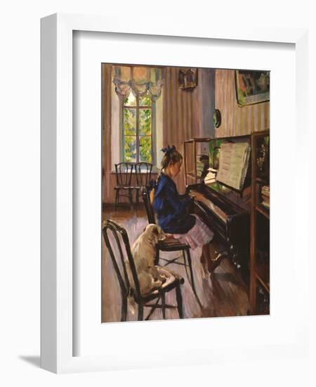 At the Piano-Sergei Arsenyevich Vinogradov-Framed Giclee Print