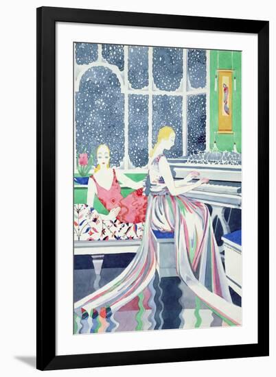 At the Piano-Albert Wainwright-Framed Giclee Print