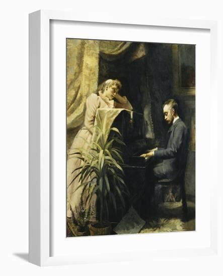 At the Piano-Emma Sparre-Framed Giclee Print