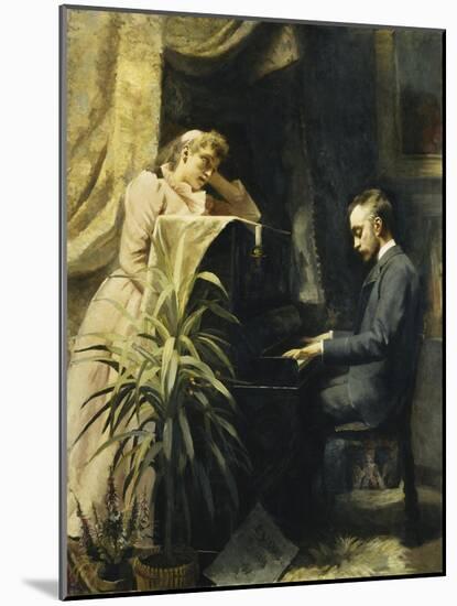 At the Piano-Emma Sparre-Mounted Giclee Print