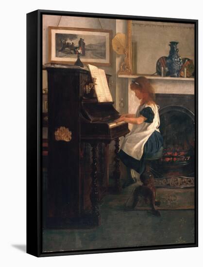 At the Piano-Henry Stacey Marks-Framed Stretched Canvas