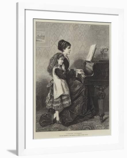 At the Piano-George Goodwin Kilburne-Framed Giclee Print