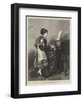 At the Piano-George Goodwin Kilburne-Framed Giclee Print