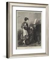 At the Piano-George Goodwin Kilburne-Framed Giclee Print