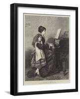 At the Piano-George Goodwin Kilburne-Framed Giclee Print