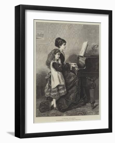 At the Piano-George Goodwin Kilburne-Framed Giclee Print