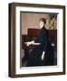 At the Piano-Julian Alden Weir-Framed Giclee Print