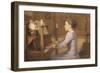At the Piano-H.e. Jones-Framed Giclee Print
