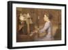 At the Piano-H.e. Jones-Framed Giclee Print