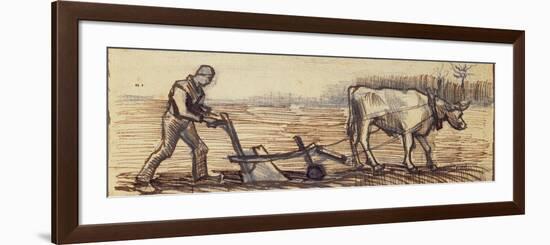 At the Plough, from a Series of Four Drawings Representing the Four Seasons-Vincent van Gogh-Framed Giclee Print