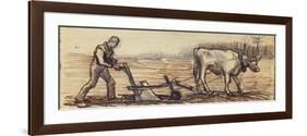 At the Plough, from a Series of Four Drawings Representing the Four Seasons-Vincent van Gogh-Framed Giclee Print