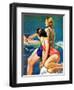 "At the Pool,"August 28, 1937-John LaGatta-Framed Giclee Print