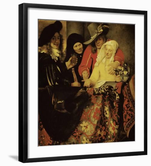 At the Procuress-Johannes Vermeer-Framed Giclee Print